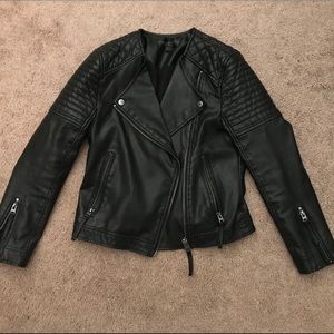 Topshop petite faux leather jacket